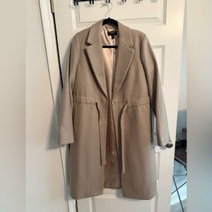 J. Crew Light Tan Blazer with Gold Chain Accent